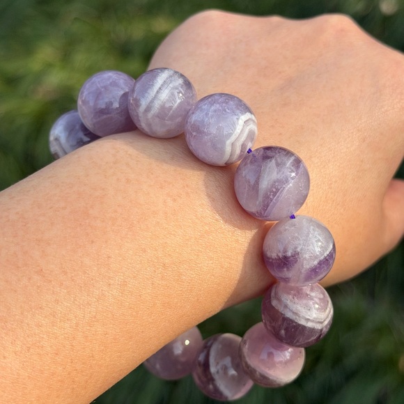 17mm chunky dream amethyst bracelet 1193 - Picture 8 of 9